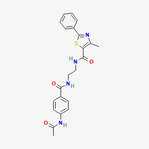 N-(2-(4-acetamidobenzamido)ethyl)-4-methyl-2-phenylthiazole-5-carboxamide