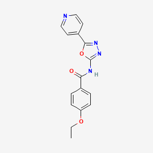 4-ethoxy-N-(5-pyridin-4-yl-1,3,4-oxadiazol-2-yl)benzamide