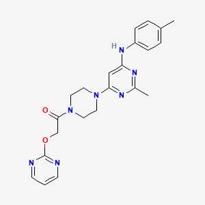 1-(4-(2-Methyl-6-(p-tolylamino)pyrimidin-4-yl)piperazin-1-yl)-2-(pyrimidin-2-yloxy)ethanone