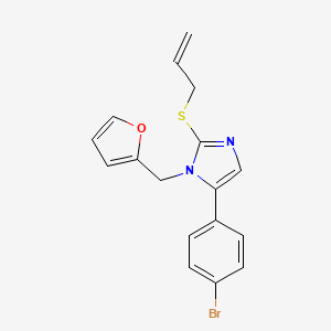 2-(allylthio)-5-(4-bromophenyl)-1-(furan-2-ylmethyl)-1H-imidazole