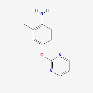 molecular formula C11H11N3O B2533519 2-Methyl-4-(pyrimidin-2-yloxy)aniline CAS No. 926203-60-3