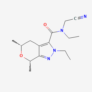 B2533564 (5R,7S)-N-(Cyanomethyl)-N,2-diethyl-5,7-dimethyl-5,7-dihydro-4H-pyrano[3,4-c]pyrazole-3-carboxamide CAS No. 2418594-82-6