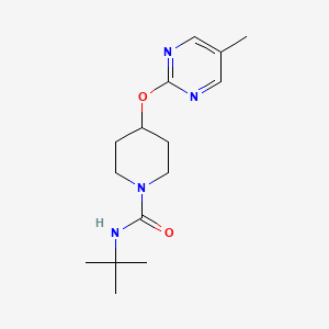 molecular formula C15H24N4O2 B2533575 N-tert-butyl-4-[(5-methylpyrimidin-2-yl)oxy]piperidine-1-carboxamide CAS No. 2379986-29-3