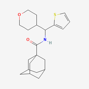 molecular formula C21H29NO2S B2533630 N-[(oxan-4-yl)(thiophen-2-yl)methyl]adamantane-1-carboxamide CAS No. 2319636-37-6