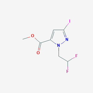 molecular formula C7H7F2IN2O2 B2533638 methyl 1-(2,2-difluoroethyl)-3-iodo-1H-pyrazole-5-carboxylate CAS No. 2226183-05-5