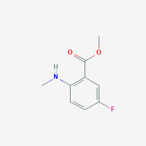 molecular formula C9H10FNO2 B2533660 Methyl 5-fluoro-2-(methylamino)benzoate CAS No. 924668-99-5