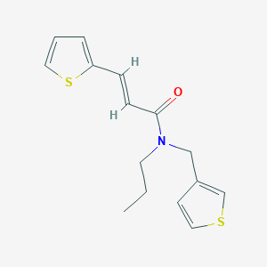 molecular formula C15H17NOS2 B2533681 (2E)-N-propyl-3-(thiophen-2-yl)-N-[(thiophen-3-yl)methyl]prop-2-enamide CAS No. 1235690-55-7