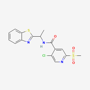 N-[1-(1,3-Benzothiazol-2-yl)ethyl]-5-chloro-2-methylsulfonylpyridine-4-carboxamide