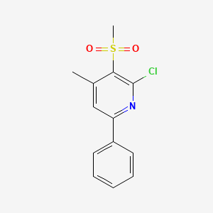 2-Chloro-4-methyl-3-(methylsulfonyl)-6-phenylpyridine