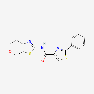 N-(6,7-dihydro-4H-pyrano[4,3-d]thiazol-2-yl)-2-phenylthiazole-4-carboxamide
