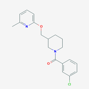 (3-Chlorophenyl)-[3-[(6-methylpyridin-2-yl)oxymethyl]piperidin-1-yl]methanone