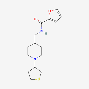 molecular formula C15H22N2O2S B2533718 N-{[1-(thiolan-3-yl)piperidin-4-yl]methyl}furan-2-carboxamide CAS No. 2034571-66-7