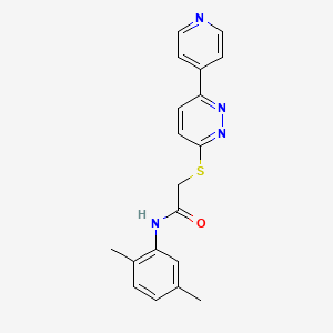 N-(2,5-dimethylphenyl)-2-(6-pyridin-4-ylpyridazin-3-yl)sulfanylacetamide