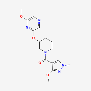 (3-methoxy-1-methyl-1H-pyrazol-4-yl)(3-((6-methoxypyrazin-2-yl)oxy)piperidin-1-yl)methanone