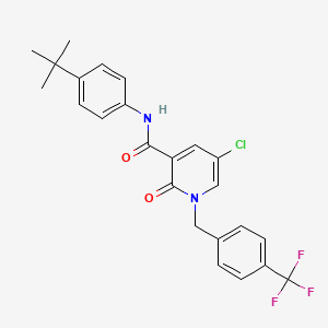 N-[4-(tert-butyl)phenyl]-5-chloro-2-oxo-1-[4-(trifluoromethyl)benzyl]-1,2-dihydro-3-pyridinecarboxamide
