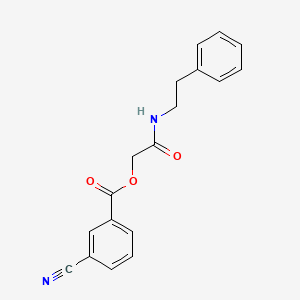 2-Oxo-2-(phenethylamino)ethyl 3-cyanobenzoate