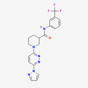 1-(6-(1H-pyrazol-1-yl)pyridazin-3-yl)-N-(3-(trifluoromethyl)phenyl)piperidine-3-carboxamide