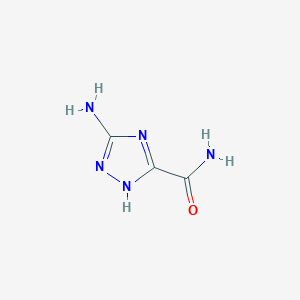 molecular formula C3H5N5O B2533768 3-Amino-1H-1,2,4-triazole-5-carboxamide CAS No. 60016-63-9