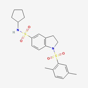 1-[(2,5-Dimethylphenyl)sulfonyl]-5-[(cyclopentylamino)sulfonyl]indoline