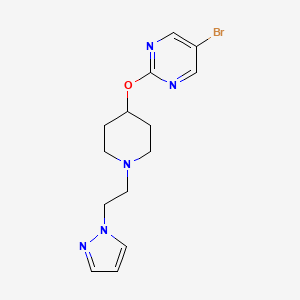 5-Bromo-2-[1-(2-pyrazol-1-ylethyl)piperidin-4-yl]oxypyrimidine