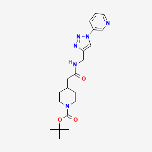 tert-butyl 4-(2-oxo-2-(((1-(pyridin-3-yl)-1H-1,2,3-triazol-4-yl)methyl)amino)ethyl)piperidine-1-carboxylate