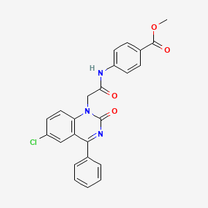methyl 4-{[(6-chloro-2-oxo-4-phenylquinazolin-1(2H)-yl)acetyl]amino}benzoate