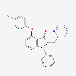 7-(4-methoxyphenoxy)-3-phenyl-2-(2-pyridinylmethyl)-1H-inden-1-one