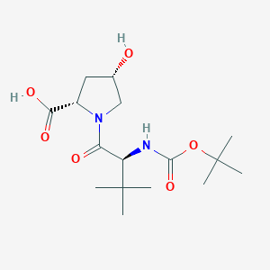 (2S,4S)-1-((S)-2-((tert-Butoxycarbonyl)amino)-3,3-dimethylbutanoyl)-4-hydroxypyrrolidine-2-carboxylic acid
