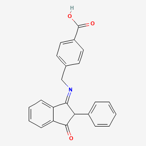 4-{[(3-oxo-2-phenyl-2,3-dihydro-1H-inden-1-yliden)amino]methyl}benzenecarboxylic acid