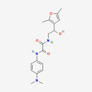 molecular formula C18H23N3O4 B2533825 N'-[4-(dimethylamino)phenyl]-N-[2-(2,5-dimethylfuran-3-yl)-2-hydroxyethyl]ethanediamide CAS No. 2309605-26-1