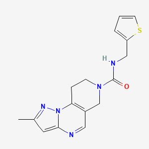 2-methyl-N-(thiophen-2-ylmethyl)-8,9-dihydropyrazolo[1,5-a]pyrido[3,4-e]pyrimidine-7(6H)-carboxamide