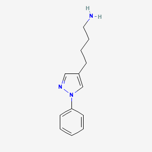 molecular formula C13H17N3 B2533830 4-(1-Phenyl-1h-pyrazol-4-yl)butan-1-amine CAS No. 1489071-61-5