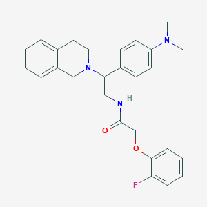 N-(2-(3,4-dihydroisoquinolin-2(1H)-yl)-2-(4-(dimethylamino)phenyl)ethyl)-2-(2-fluorophenoxy)acetamide