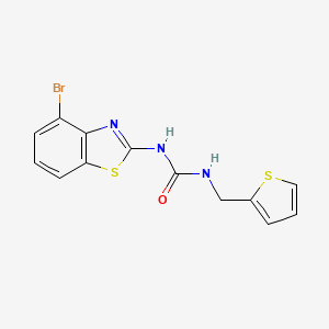 molecular formula C13H10BrN3OS2 B2533840 1-(4-溴苯并[d]噻唑-2-基)-3-(噻吩-2-基甲基)脲 CAS No. 1203283-23-1