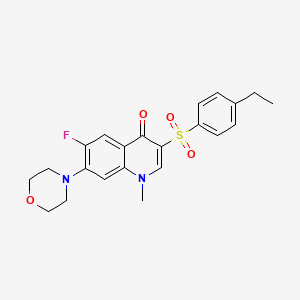 molecular formula C22H23FN2O4S B2533841 3-((4-乙基苯基)磺酰基)-6-氟-1-甲基-7-吗啉代喹啉-4(1H)-酮 CAS No. 892768-71-7