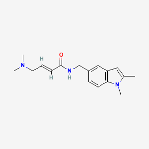 molecular formula C17H23N3O B2533842 (E)-4-(Dimethylamino)-N-[(1,2-dimethylindol-5-yl)methyl]but-2-enamide CAS No. 2411337-60-3