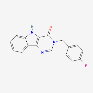 molecular formula C17H12FN3O B2533843 3-[(4-fluorophenyl)methyl]-5H-pyrimido[5,4-b]indol-4-one CAS No. 372172-28-6
