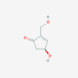 molecular formula C6H8O3 B2533851 (S)-4-Hydroxy-2-(hydroxymethyl)-2-cyclopenten-1-one CAS No. 2271090-84-5
