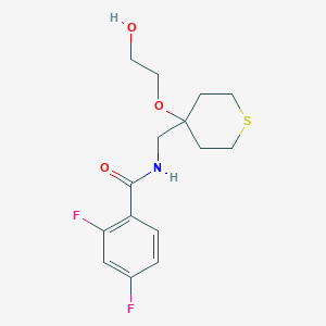 molecular formula C15H19F2NO3S B2533853 2,4-difluoro-N-((4-(2-hydroxyethoxy)tetrahydro-2H-thiopyran-4-yl)methyl)benzamide CAS No. 2320150-63-6