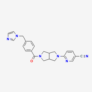 molecular formula C23H22N6O B2533855 6-(5-{4-[(1H-imidazol-1-yl)methyl]benzoyl}-octahydropyrrolo[3,4-c]pyrrol-2-yl)pyridine-3-carbonitrile CAS No. 2415540-89-3