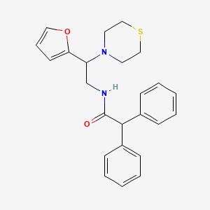 molecular formula C24H26N2O2S B2533858 N-(2-(furan-2-yl)-2-thiomorpholinoethyl)-2,2-diphenylacetamide CAS No. 2034571-79-2