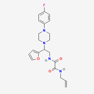 molecular formula C21H25FN4O3 B2533860 N1-allyl-N2-(2-(4-(4-fluorophenyl)piperazin-1-yl)-2-(furan-2-yl)ethyl)oxalamide CAS No. 877632-09-2
