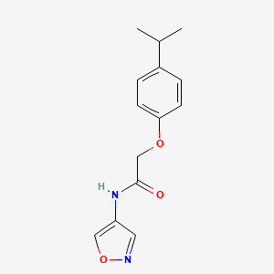 molecular formula C14H16N2O3 B2533863 2-(4-isopropylphenoxy)-N-(isoxazol-4-yl)acetamide CAS No. 1421583-84-7