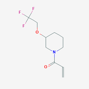 molecular formula C10H14F3NO2 B2533911 1-[3-(2,2,2-Trifluoroethoxy)piperidin-1-yl]prop-2-en-1-one CAS No. 2308390-54-5