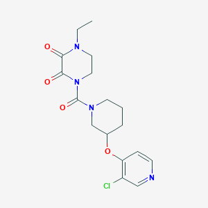molecular formula C17H21ClN4O4 B2533918 1-(3-((3-氯吡啶-4-基)氧基)哌啶-1-羰基)-4-乙基哌嗪-2,3-二酮 CAS No. 2034434-34-7