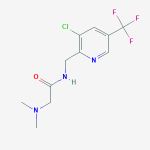 molecular formula C11H13ClF3N3O B2533919 N-{[3-chloro-5-(trifluoromethyl)pyridin-2-yl]methyl}-2-(dimethylamino)acetamide CAS No. 2085690-28-2