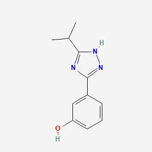 molecular formula C11H13N3O B2533924 3-[5-(丙-2-基)-1H-1,2,4-三唑-3-基]苯酚 CAS No. 1255781-07-7