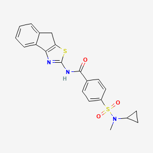 molecular formula C21H19N3O3S2 B2533927 4-(N-cyclopropyl-N-methylsulfamoyl)-N-(8H-indeno[1,2-d]thiazol-2-yl)benzamide CAS No. 922448-05-3