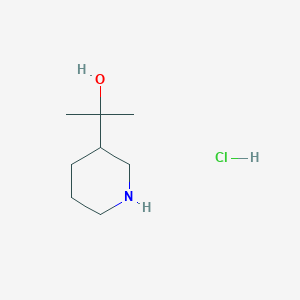 molecular formula C8H18ClNO B2533929 2-(Piperidin-3-yl)propan-2-ol hydrochloride CAS No. 1003560-59-5