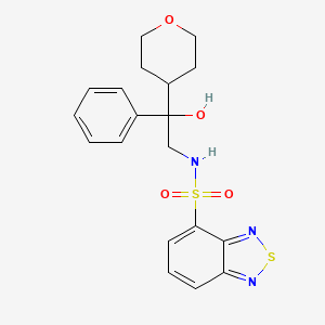 N-(2-hydroxy-2-phenyl-2-(tetrahydro-2H-pyran-4-yl)ethyl)benzo[c][1,2,5]thiadiazole-4-sulfonamide